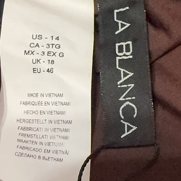 La Blanca Island Goddess Rouched Body Lingerie Mio One Piece Swimsuit Java 14 - Picture 6 of 6